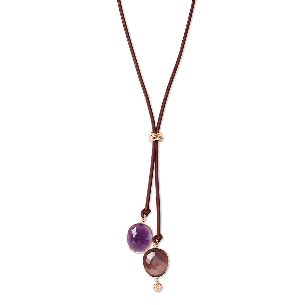 VIVI Necklace rotbraun, roségold