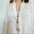 ESTELLE LEATHER Necklace taupe