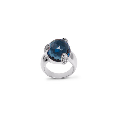 Ring FAYE Iolite Quarz