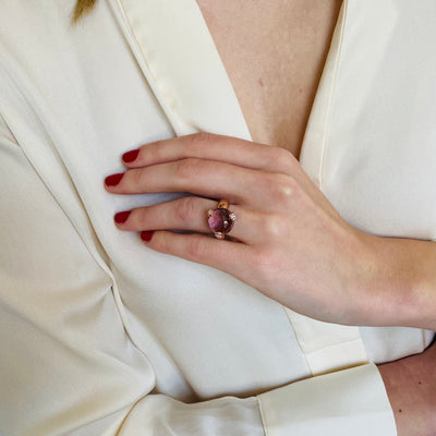 Ring FAYE Plum Quarz