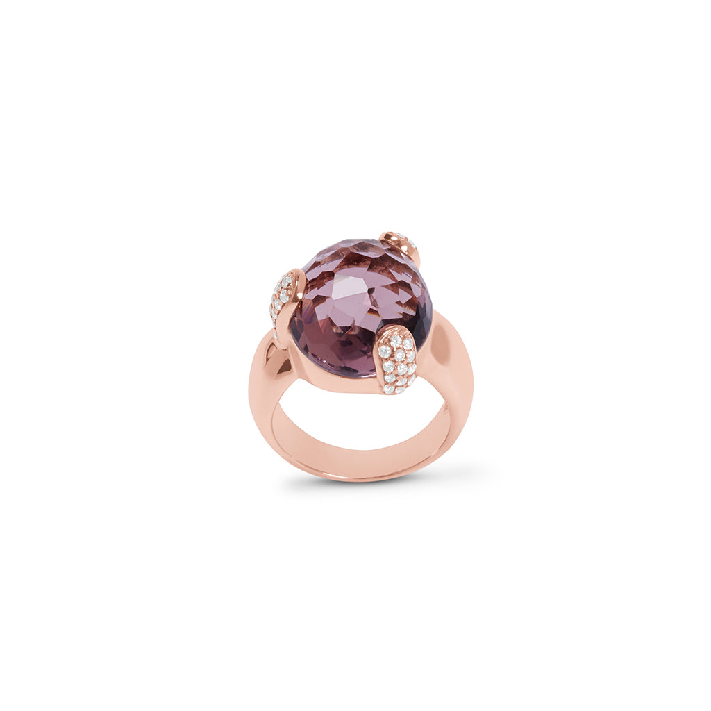 Ring FAYE Plum Quarz