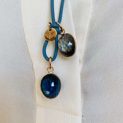 DROPS LEATHER Necklace fly