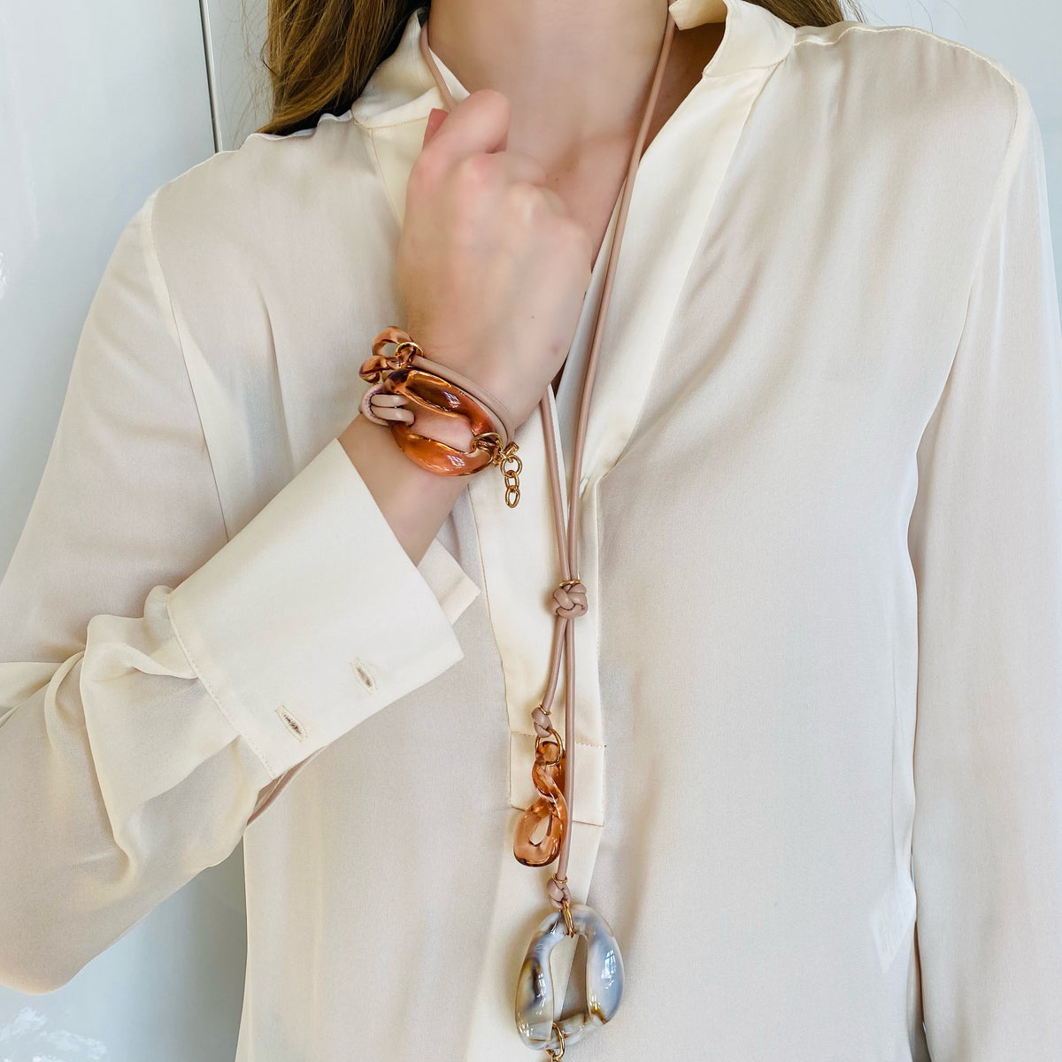 ESTELLE ICE Necklace champagne