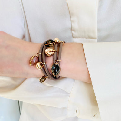 LULA DROPS Bracelet roségold, taupe