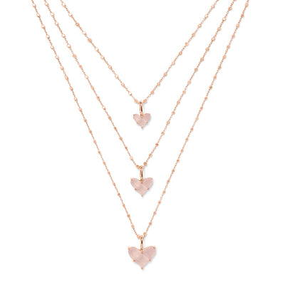 L♡VE Necklaces Rosenquarz