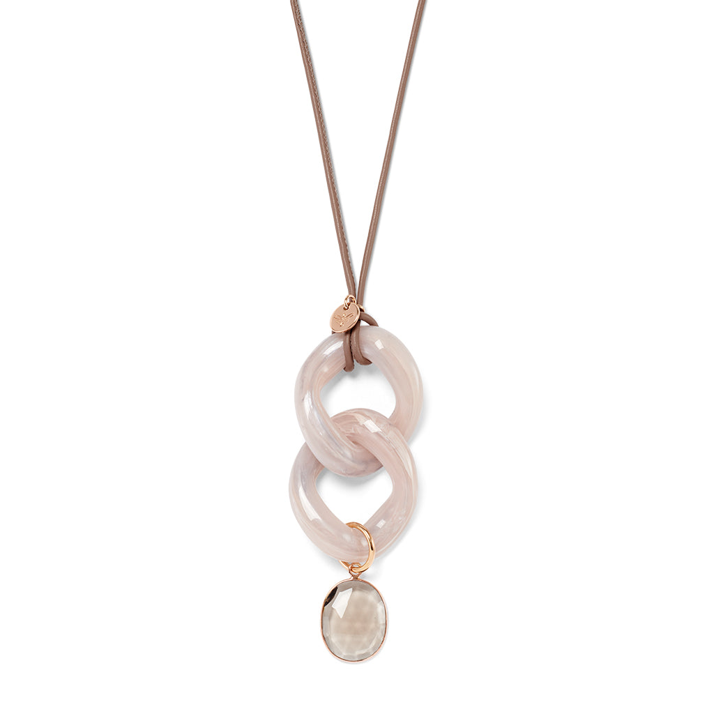 SHARON Necklace roségold, taupe