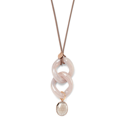 SHARON Necklace roségold, taupe